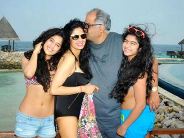 New year on the beach: Sridevi and family