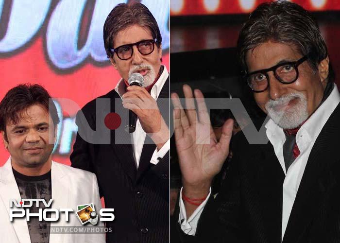 Amitabh Bachchan was recently spotted at the music launch of the comedy flick <i>Ata Pata Lapata</i> which also marks the debut of comedian Rajpal Yadav as director. The megastar, who is currently busy with his television show <i>Kaun Banega Crorepati 6</i> looked dapper in a black coat and contrasting red scarf.