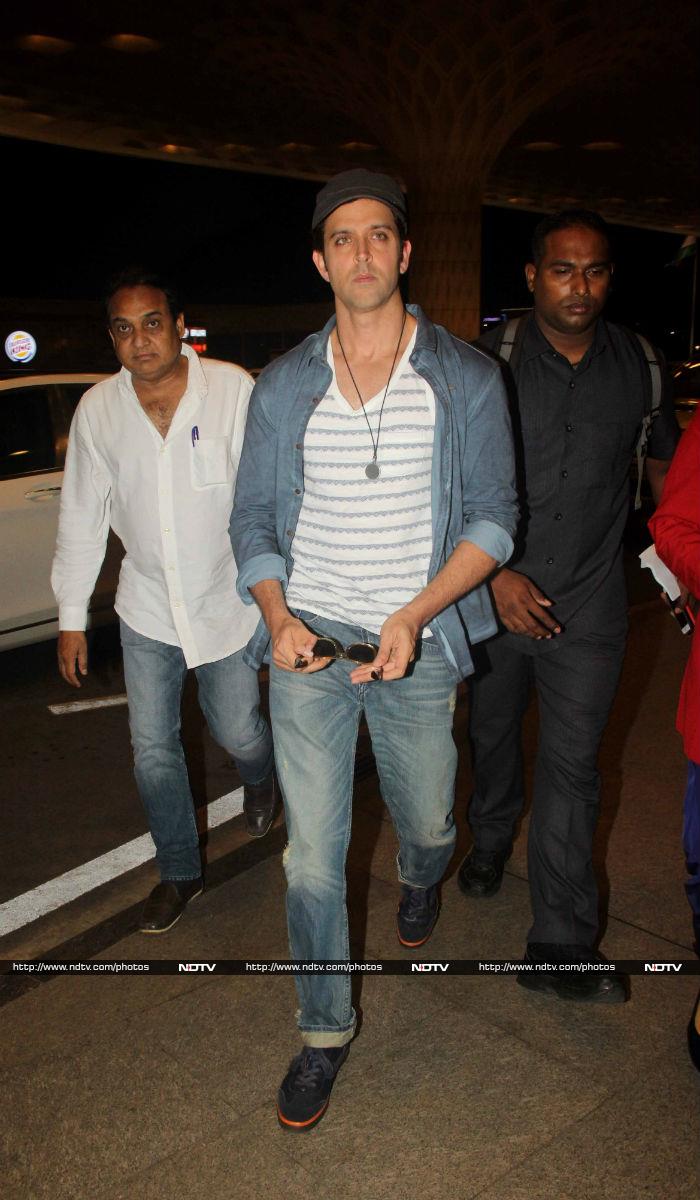 Flying High: Hrithik, Shraddha at the Airport