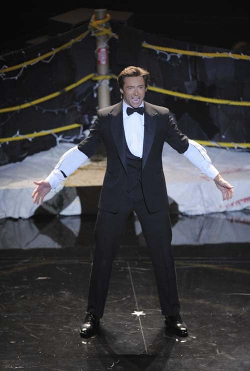 Oscar host Hugh Jackman opens the 81st Academy Awards in Los Angeles.