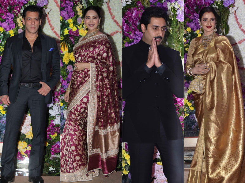 Salman, Madhuri, Abhishek, Rekha Add Star-Power To Sooraj Barjatya's Son Devaansh's Wedding Reception