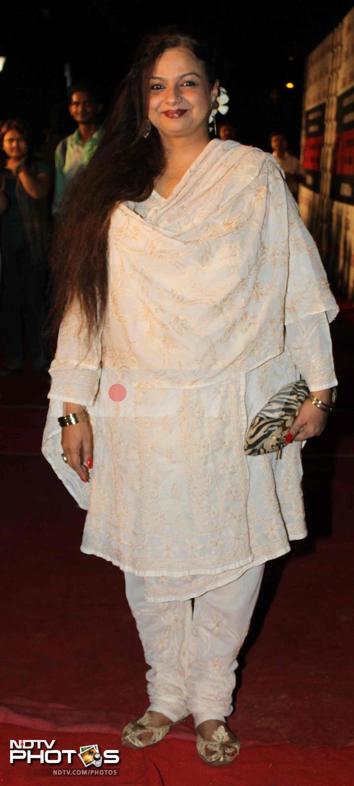 Actor Neelima Azeem, mother of actor Shahid Kapoor, on the red carpet.