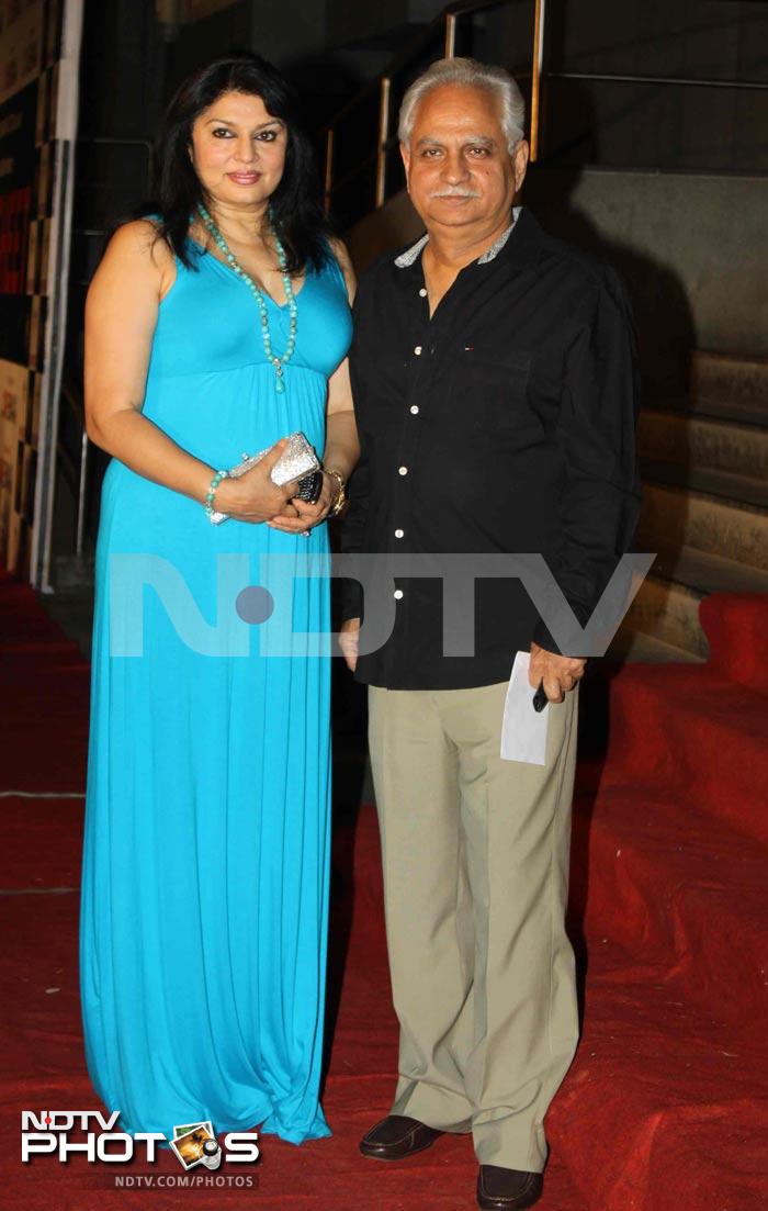 Director Ramesh Sippy with wife Kiran.<br><br>Coming Up: Premiere of <i>Hum Tum Aur Shabana</i>