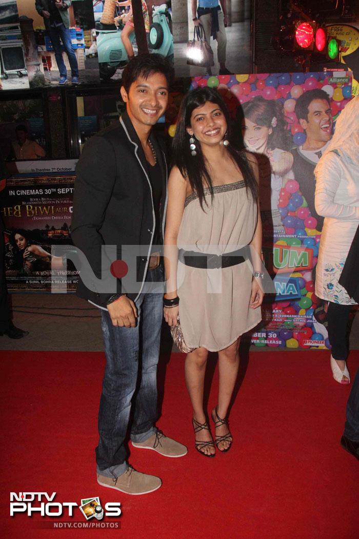 Stars at the premiere of <i>Hum Tum Aur Shabana</i>