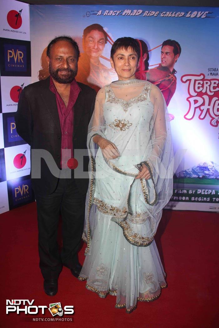 Stars at the premiere of <i>Tere Mere Phere</i>