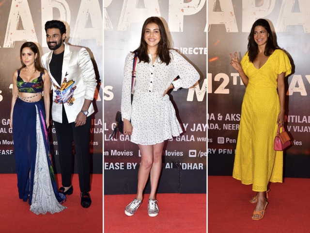 <i>Chatrapathi</i> Screening With Nushrratt-Sreenivas, Kajal Aggarwal, Aahana Kumra And Others