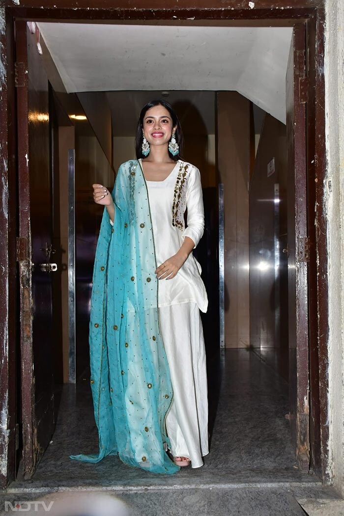 Nitanshi Goel was all smiles as she was pictured at the screening.(Image courtesy: Varinder Chawla)