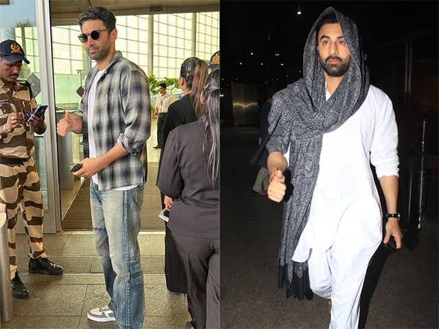 Photo : Yeh Jawaani Hai Deewani  Co-Stars Ranbir Kapoor And Aditya Roy Kapur At The Airport