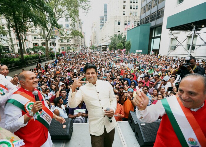 Abhishek Bachchan At Indian Independence Day Celebrations In New York