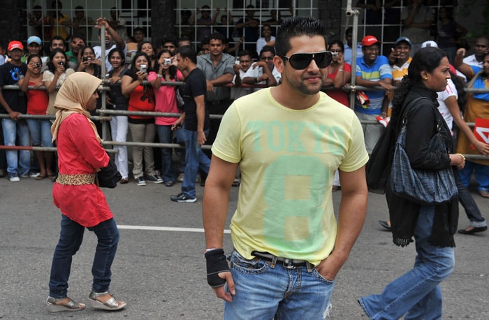 Aftab Shivdasani poses for media before a cricket match between Indian Bollywood actors and Sri Lankan cricketers during the three day International Indian Film Academy (IIFA) awards events in Colombo on June 4, 2010.