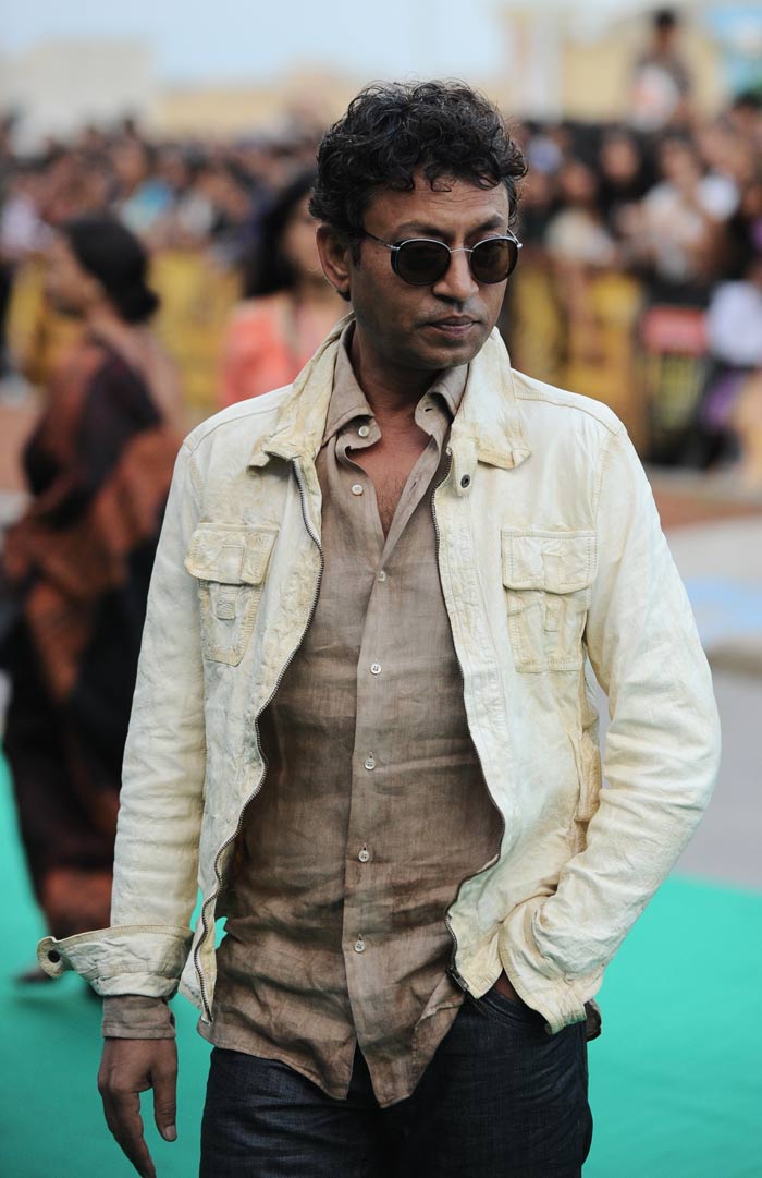 Irrfan Khan on the green carpet for the world premiere of <i>Double Dhamaal</i>.