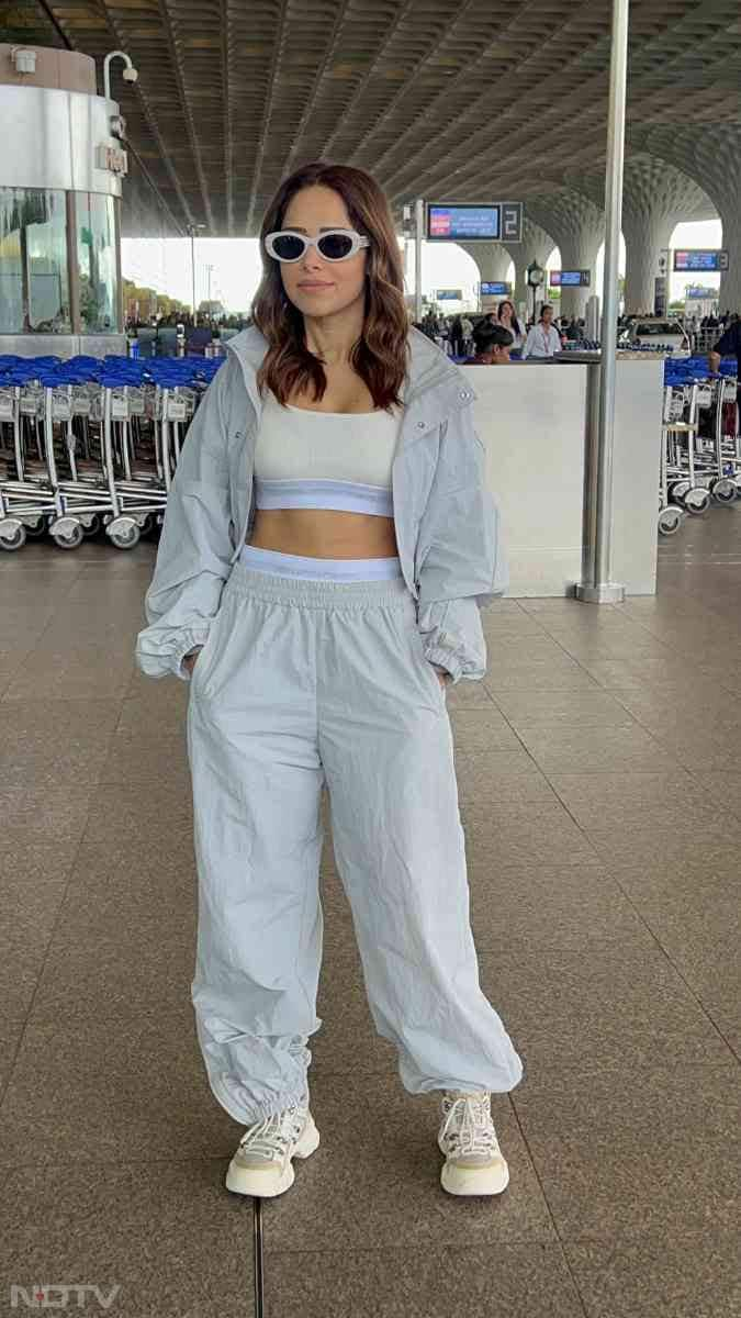 Nushrratt Bharuccha's pastel blue look was a masterclass at nailing athleisure (Image courtesy: Varinder Chawla)