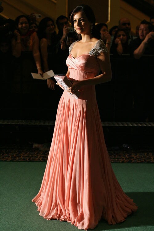 Actress Diya Mirza at the green carpet. (Photo: AFP)