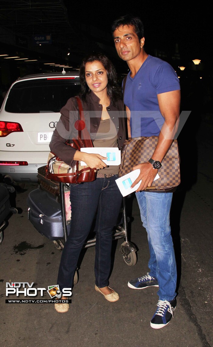 Sonu Sood aka Chedi Singh of Dabangg fame, with his wife Sonali.