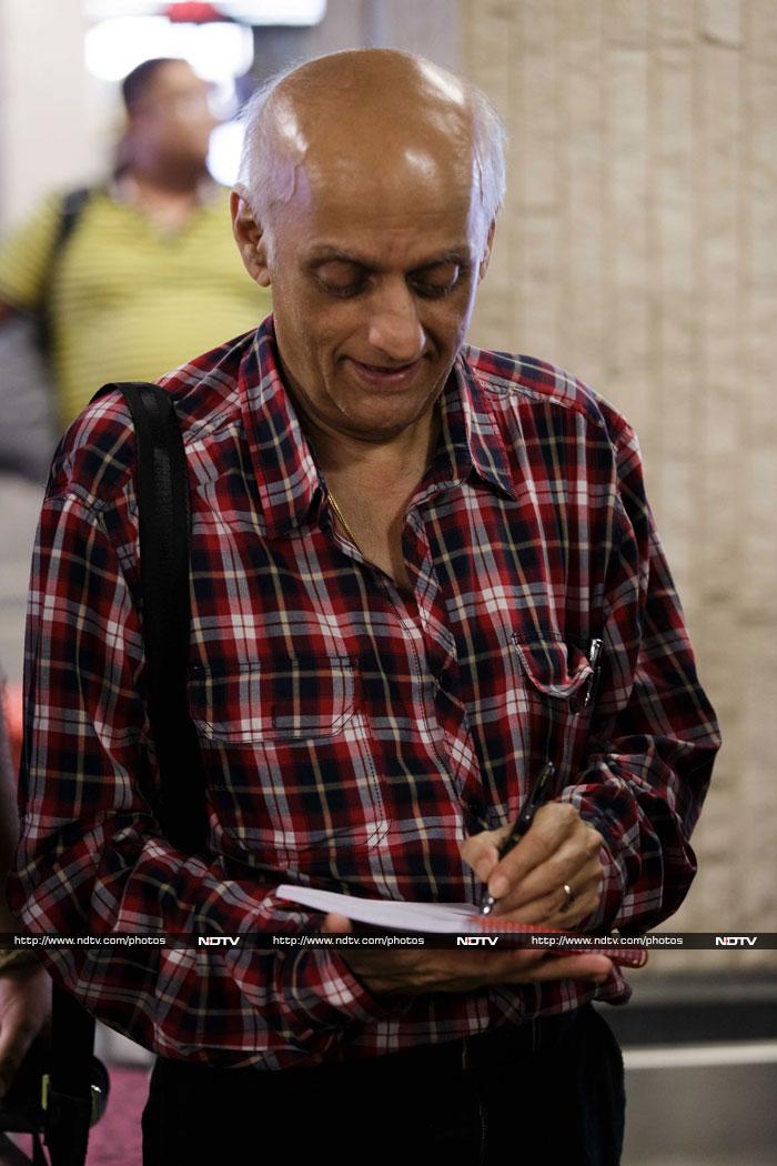 Producer Mukesh Bhatt was among the first people to arrive in Tampa Bay.