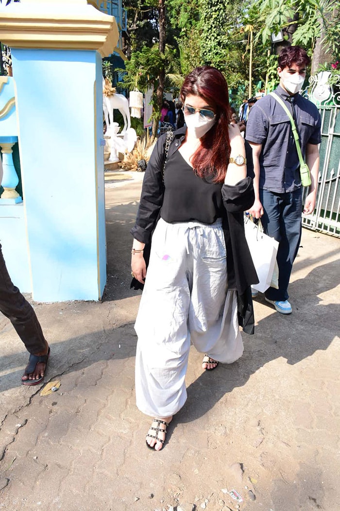 Twinkle Khanna was clicked by paparazzi in the city.