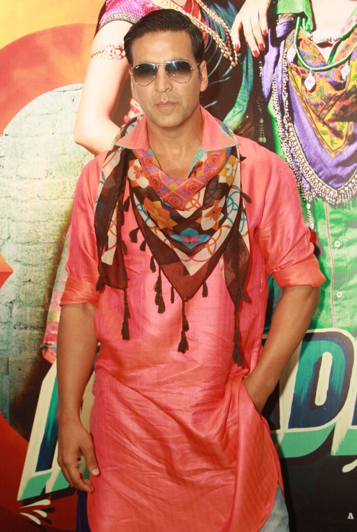 Akshay Kumar is back doing what he does best in <i>Khiladi 786</i> and was spotted in Gurgaon promoting his movie.