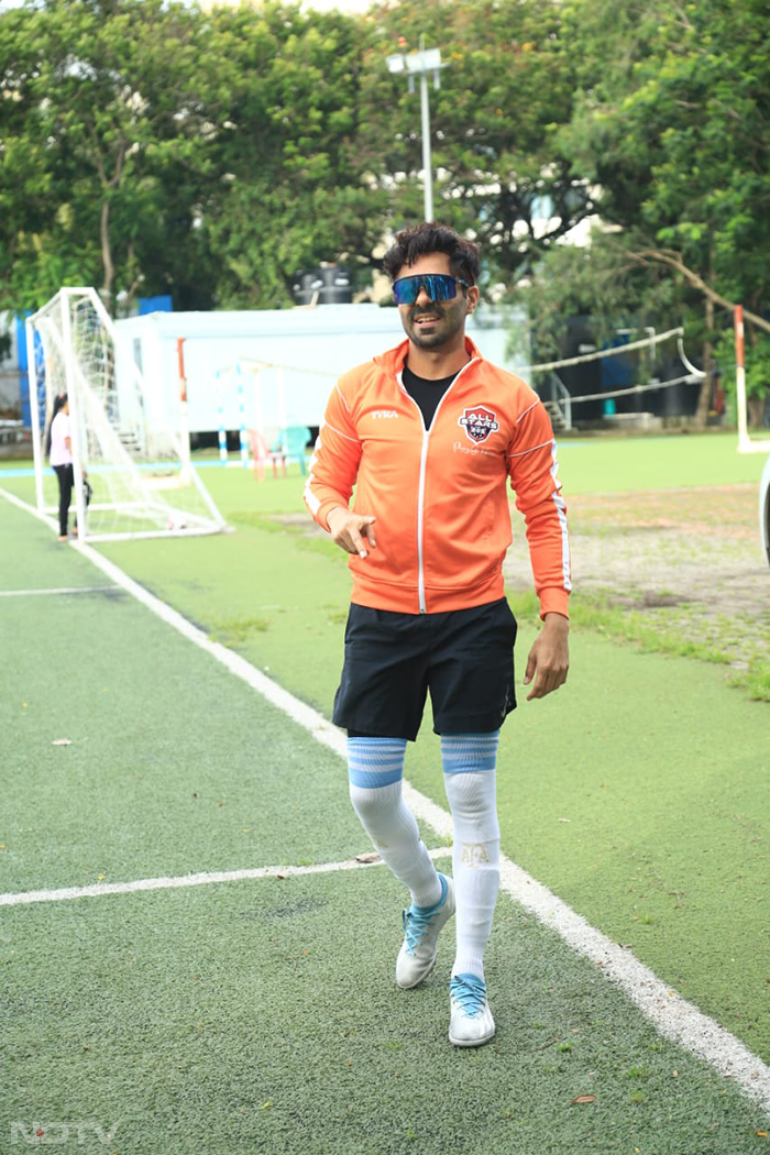 Aparshakti Khurrana was spotted on the football field. (Image Courtesy: Varinder Chawla)