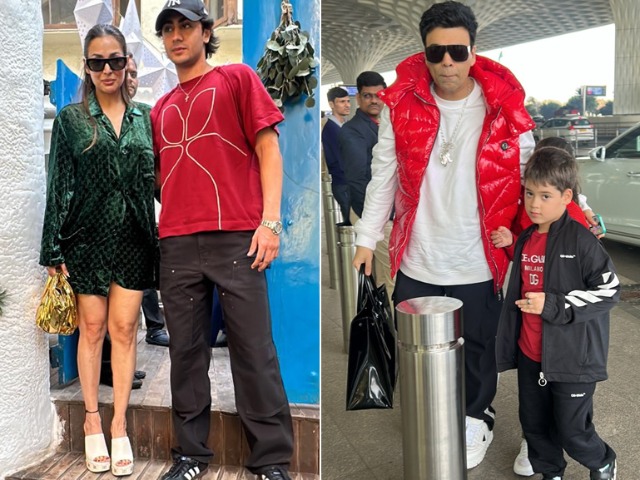 In The City OF Dreams: Malaika Arora With Son Arhaan, Karan Johar With Kids Roohi And Yash