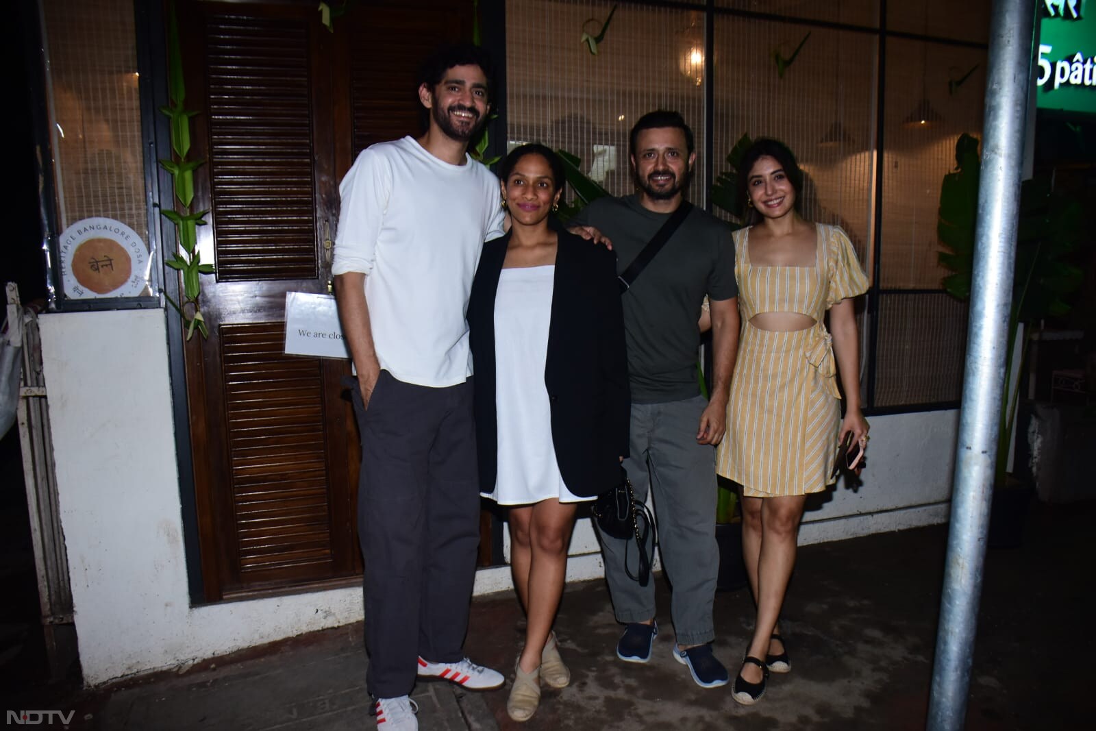 Masaba Gupta and Satyadeep Misra pictured outside a restaurant in Mumbai. (Image courtesy: Varinder Chawla)