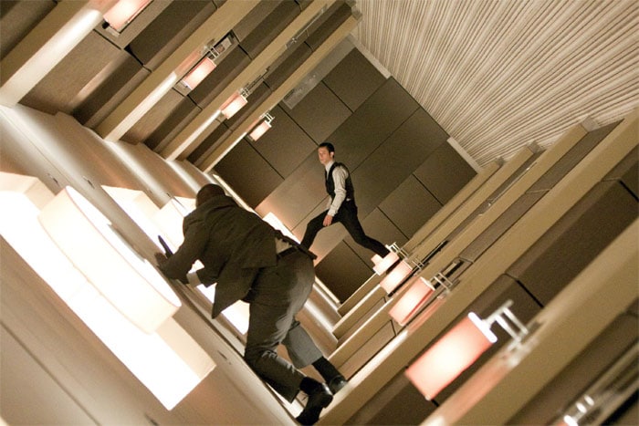 Joseph Gordon-Levitt as Arthur in Warner Bros. Pictures' and Legendary Pictures' science fiction action film <i>Inception</i> a Warner Bros. Pictures release. (Photo: Steven Vaughan)