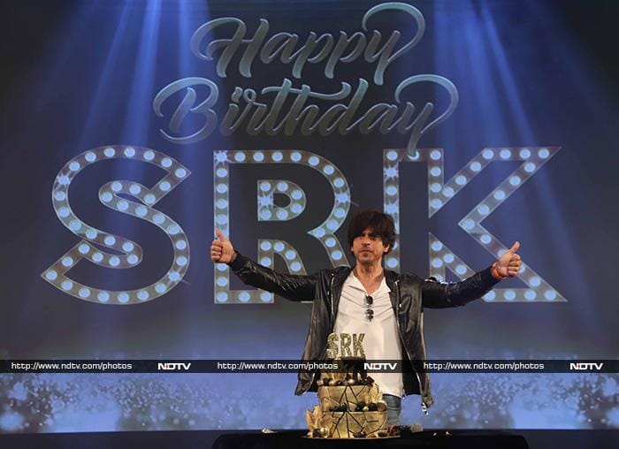 Shah Rukh Khan celebrated his 54th birthday with his fans in Mumbai on Saturday.