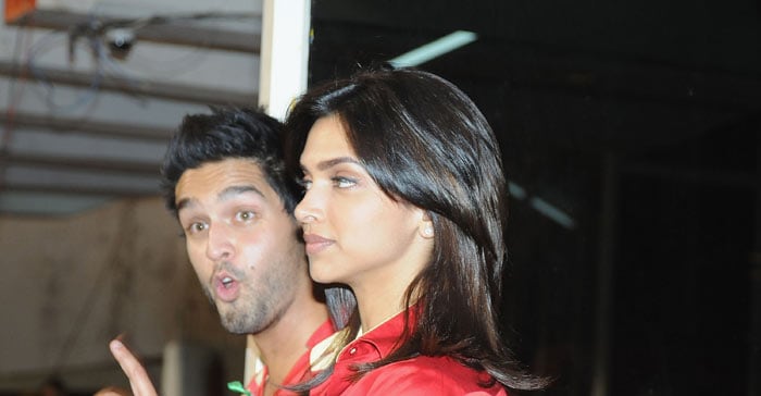 Royal Challengers Bangalore's owner Siddharth Mallya with Deepika Padukone during the 2010 DLF Indian Premier League T20 group stage match between Royal Challengers Bangalore and Deccan Chargers played at Chinnaswamy Stadium on April 8, 2010 in Bangalore, India. (Photo: IPL2010/Getty Images)