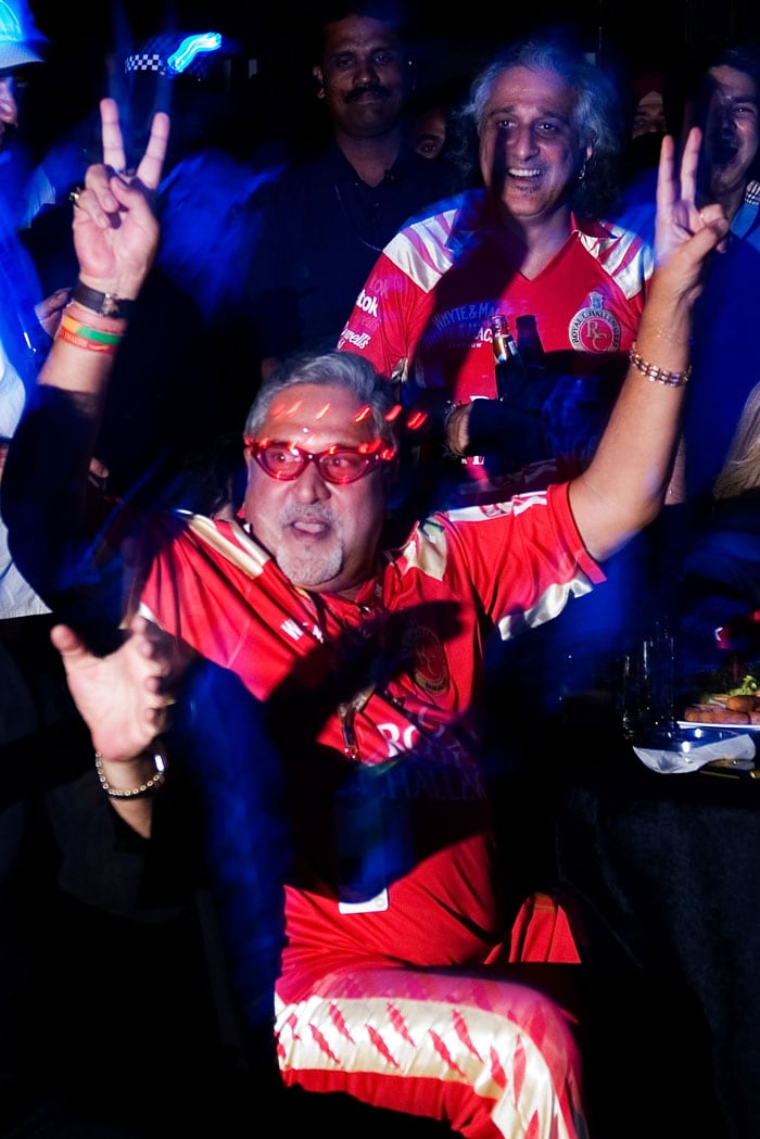 Vijay Mallya and Manoraj Vij Khosla at the IPL Nights after party following the 2010 DLF Indian Premier League T20 group stage match between the Royal Challengers Bangalore and Chennai Super Kings at the UB City on March 23, 2010 in Bangalore, India. (Photo: IPL2010/Getty Images)