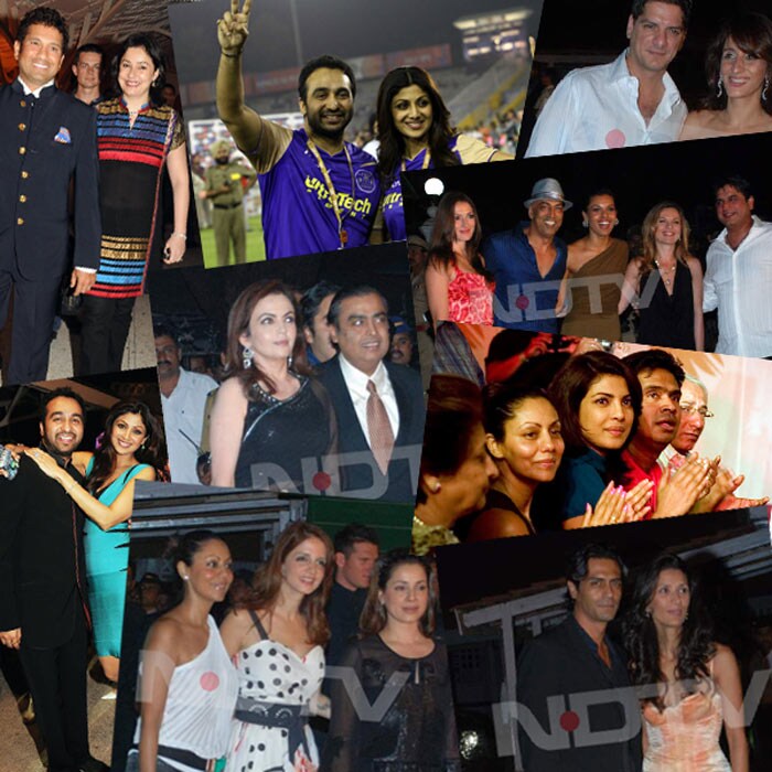 Celebs and their better halves at IPL