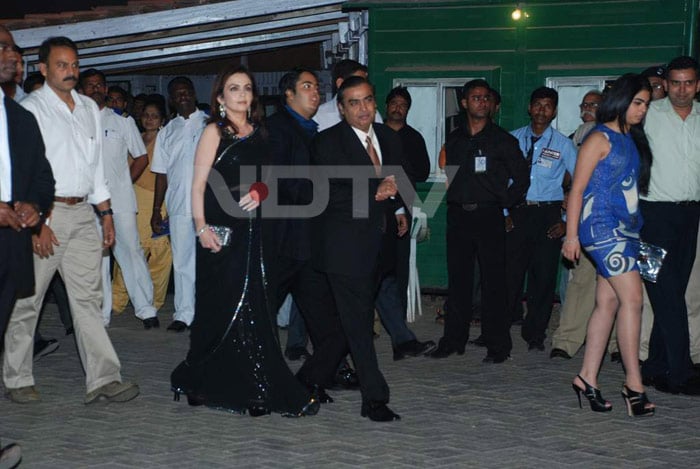 Nita Ambani, Mukesh Ambani with their daughter Isha.