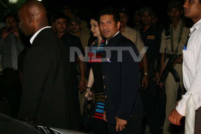 Sachin Tendlukar with his wife Anjali.