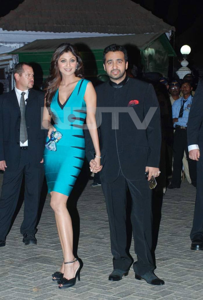 Shilpa Shetty Kundra, co-owner of Rajasthan Royals with her husband Raj Kundra.