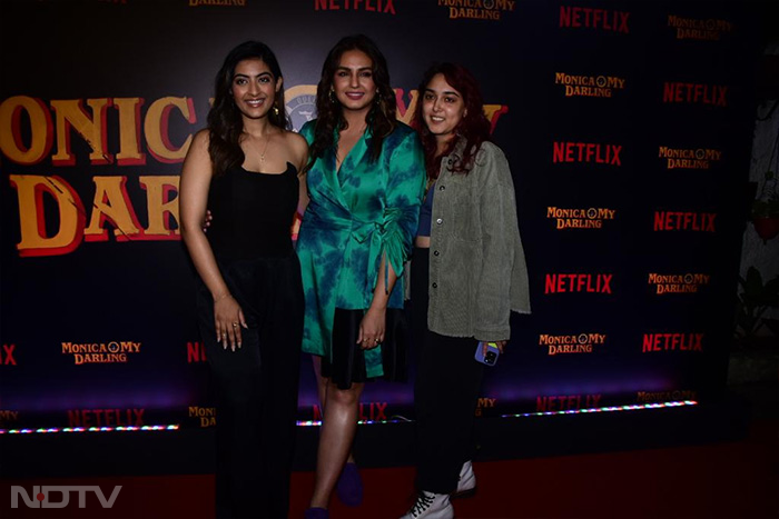 Ira Khan and Zayn Marie were also clicked with Huma Qureshi at the screening. (Image courtesy: Varinder Chawla)