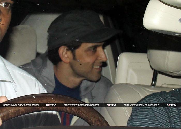 We spotted Hrithik Roshan looking visibly happy.