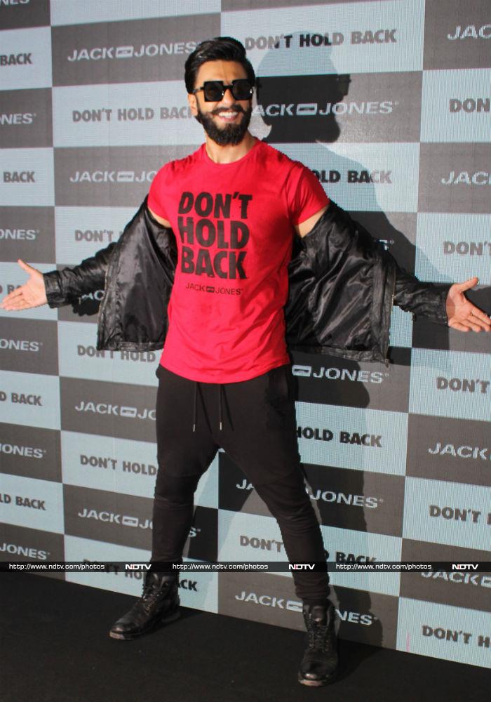 Ranveer Singh didn't 'hold anything back' at a recent promotional event.