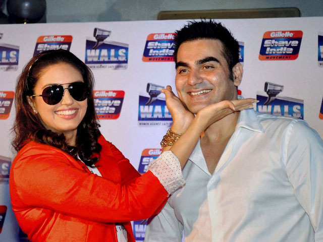 Huma, Arbaaz have a close shave