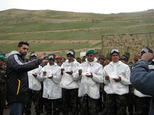 Abhishek shared his experience of shooting for <I>LOC: Kargil</i> with the soldiers.