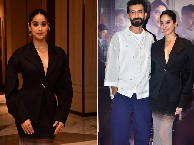 Janhvi Kapoor And Roshan Mathew Usher In Black And White Day At <i>Ulajh</i> Promotions
