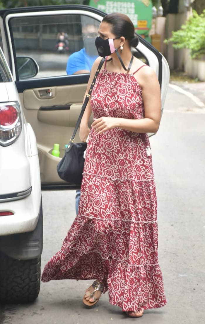 Lara Dutta was pictured in Bandra.