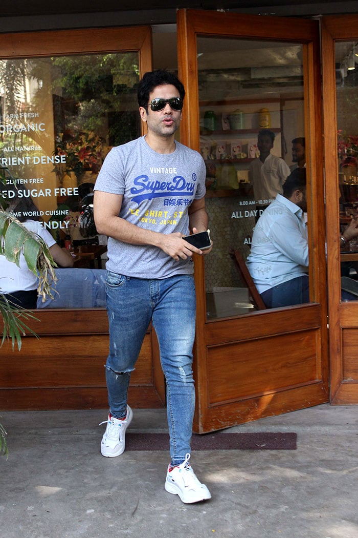 Tushar Kapoor was spotted at Sequel restaurant in Bandra