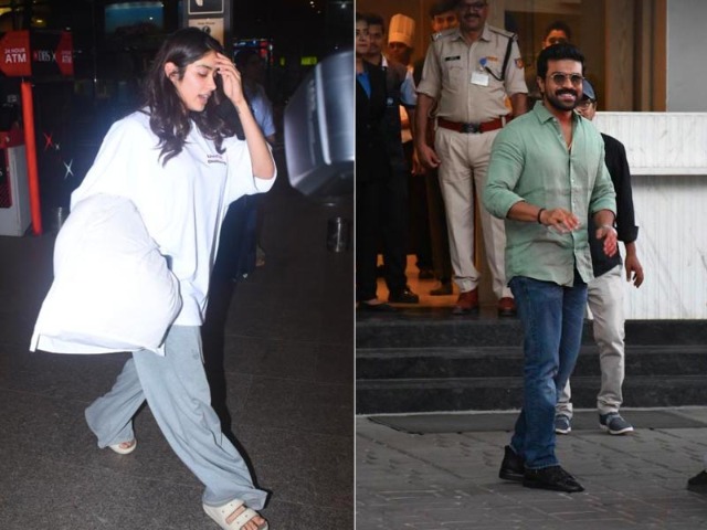 Jet Set Go: Ram Charan, Janhvi Kapoor (With Pillow) And Other Stars At Airport Jet Set Go: Ram Charan, Janhvi Kapoor (With Pillow) And Other Stars At Airport