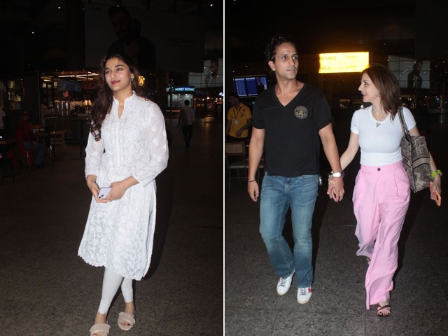 Jet, Set, Go: Sussanne Khan, Arslan Goni And Saiee Manjrekar At Airport