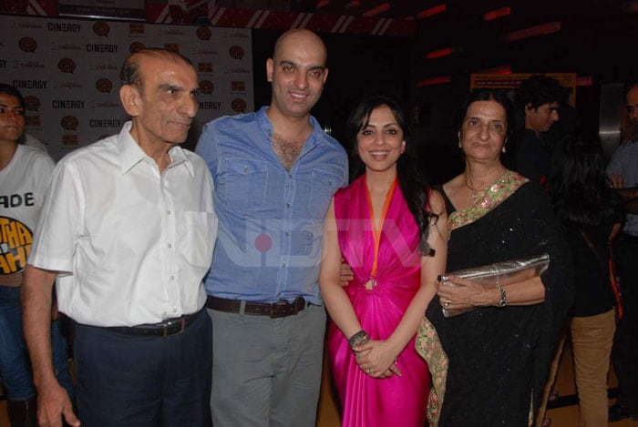 Abbas and Pakhi pose for a group photograph.