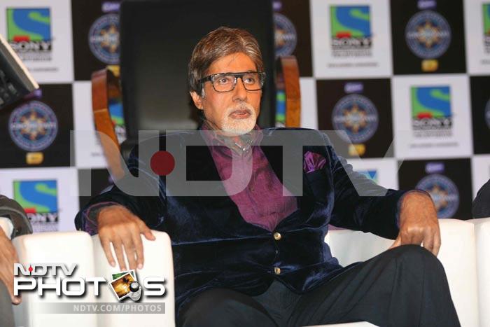 Spotted: Big B at KBC 5 launch