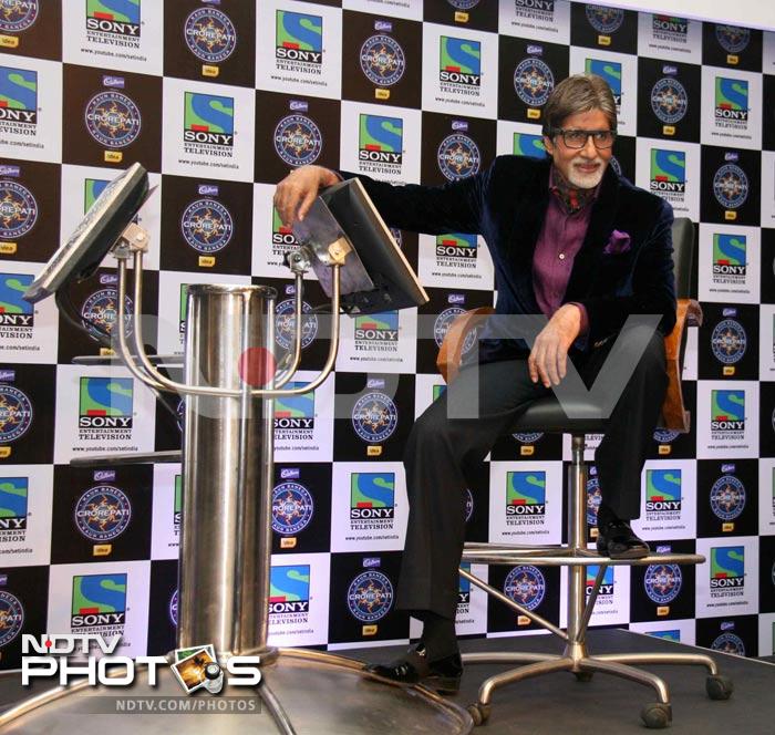 Spotted: Big B at KBC 5 launch