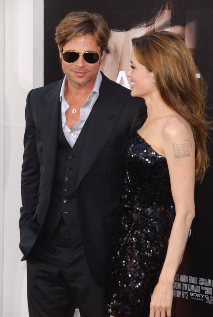 Jolie, Pitt at the premiere of Salt