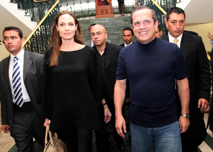 Angelina halts engagement celebrations to visit Ecuador