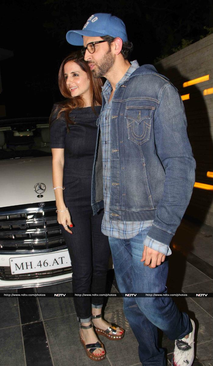 Hrithik Roshan Parties With Sussanne Khan After Kaabil Screening