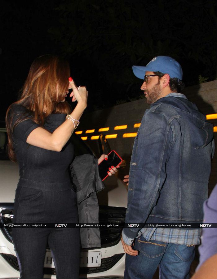Hrithik Roshan Parties With Sussanne Khan After Kaabil Screening