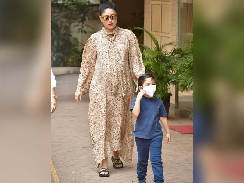 Mom-To-Be Kareena Kapoor Spotted With Son Taimur
